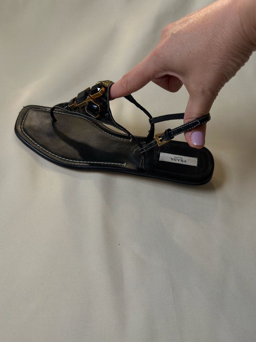 Prada Milano Black Python Embellished size 40 - Picture 2 of 8